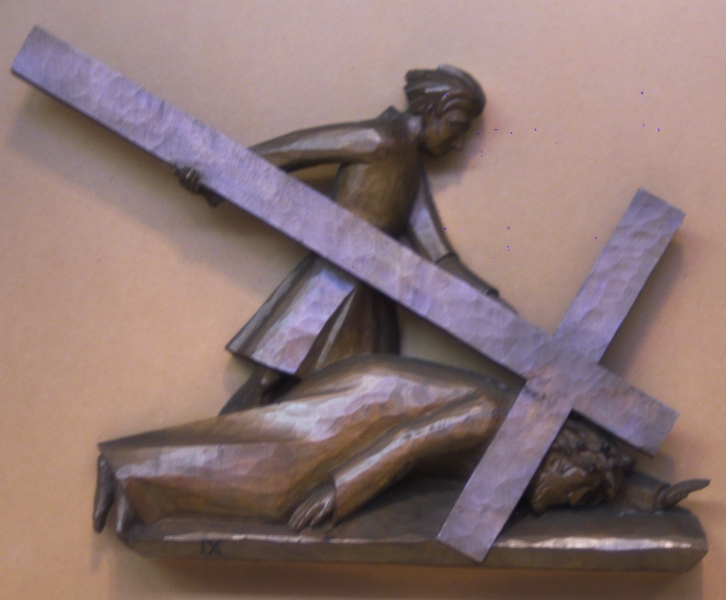 9. Station: Jesus fällt zum dritten Mal unter dem Kreuz